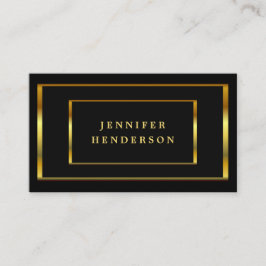 Moderne, stijlvolle, zwarte en goudprofessionele v visitekaartje