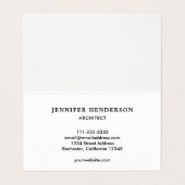 Moderne, stijlvolle zwarte en goudprofessionele vo visitekaartje (Binnenkant ongevouwen)