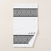 Moderne, stijlvolle zwarte en witte badkamer geome bad handdoek (Handdoek)