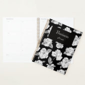 Moderne, stijlvolle zwarte en witte business planner (Display)