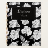 Moderne, stijlvolle zwarte en witte business planner (Voorkant)