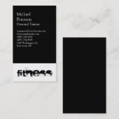 Moderne, stijlvolle zwarte fitness Sport Visitekaartje (Voorkant / Achterkant)