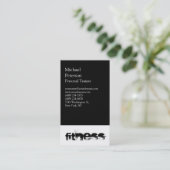 Moderne, stijlvolle zwarte fitness Sport Visitekaartje (Staand voorkant)