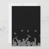 Moderne stijlvolle zwarte foto Afstuderen Aankondi Kaart (Achterkant)
