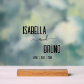 Moderne, stijlvolle zwarte gepersonaliseerde tekst acryl bord (Neutraal)