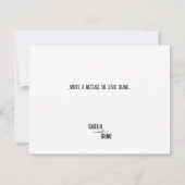 Moderne, stijlvolle zwarte gepersonaliseerde tekst bedankkaart (Achterkant)