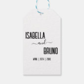 Moderne, stijlvolle zwarte gepersonaliseerde tekst cadeaulabel (Achterkant)