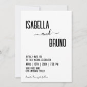 Moderne, stijlvolle zwarte gepersonaliseerde tekst kaart (Voorkant)