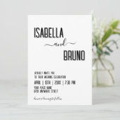 Moderne, stijlvolle zwarte gepersonaliseerde tekst kaart (Staand voorkant)