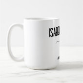 Moderne, stijlvolle zwarte gepersonaliseerde tekst koffiemok (Links)