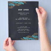 Moderne, stijlvolle zwarte Gold Business Flyer (Hand)