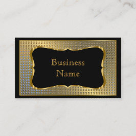 Moderne, stijlvolle, zwarte gouden metalen blik visitekaartje