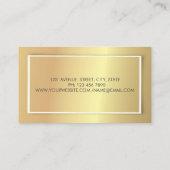 Moderne, stijlvolle, zwarte gouden strepen visitekaartje (Achterkant)