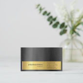 Moderne, stijlvolle zwarte goudlaag visitekaartje (Staand voorkant)