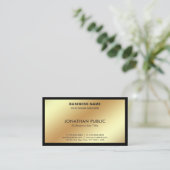 Moderne, stijlvolle zwarte goudvormig, eenvoudig d visitekaartje (Staand voorkant)