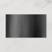 Moderne, stijlvolle, zwarte, grijze goudplaat visitekaartje (Achterkant)