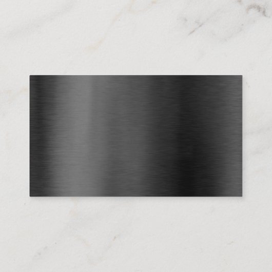Moderne, stijlvolle, zwarte, grijze goudplaat visitekaartje (Achterkant)