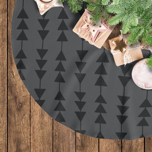 Moderne & Stijlvolle Zwarte Hangende Driehoeken op Kerstboom Rok