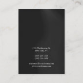 Moderne, stijlvolle zwarte roze professional visitekaartje (Achterkant)