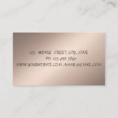 Moderne, stijlvolle, zwarte strepes visitekaartje (Achterkant)