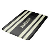 Moderne stijlvolle zwarte witte monogramnaam badma badmat (Gekanteld)