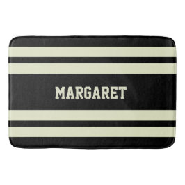 Moderne stijlvolle zwarte witte monogramnaam badma badmat