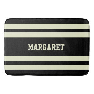 Moderne stijlvolle zwarte witte monogramnaam badma badmat