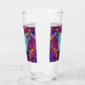 Moderne stille monogram patronen Winter Party Glas (Links)