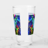 Moderne stille monogram patronen Winter Party Glas (Links)