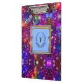 Moderne stille monogram patronen Winter Party Klembord (Links)