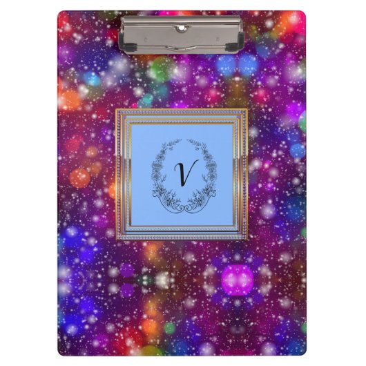 Moderne stille monogram patronen Winter Party Klembord (Voorkant)