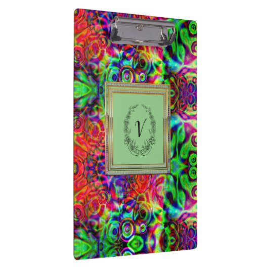 Moderne stille monogram patronen Winter Party Klembord (Rechts)