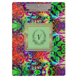 Moderne stille monogram patronen Winter Party Klembord