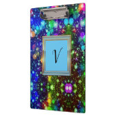 Moderne stille monogram patronen Winter Party Klembord (Links)