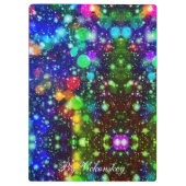 Moderne stille monogram patronen Winter Party Klembord (Achterkant)