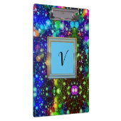 Moderne stille monogram patronen Winter Party Klembord (Rechts)