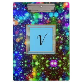 Moderne stille monogram patronen Winter Party Klembord