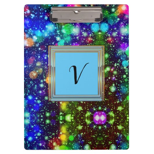 Moderne stille monogram patronen Winter Party Klembord (Voorkant)