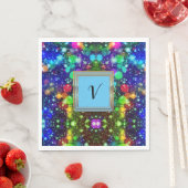 Moderne stille monogram patronen Winter Party Servet (Insitu)