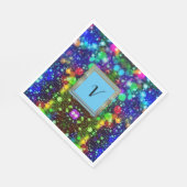 Moderne stille monogram patronen Winter Party Servet (Hoek)