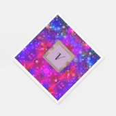 Moderne stille monogram patronen Winter Party Servet (Hoek)