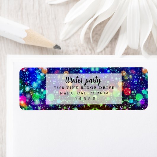 Moderne stille patroonwinter etiket (Insitu)