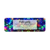 Moderne stille patroonwinter etiket (Voorkant)