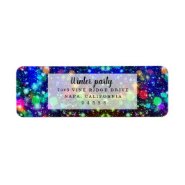 Moderne stille patroonwinter etiket