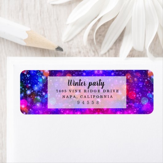 Moderne stille patroonwinter etiket (Insitu)