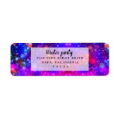 Moderne stille patroonwinter etiket (Voorkant)