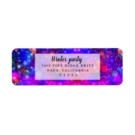 Moderne stille patroonwinter etiket