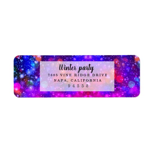 Moderne stille patroonwinter etiket (Voorkant)