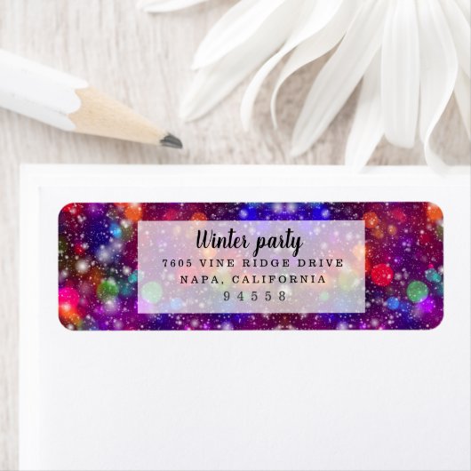 Moderne stille patroonwinter etiket (Insitu)