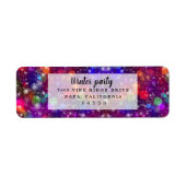 Moderne stille patroonwinter etiket (Voorkant)